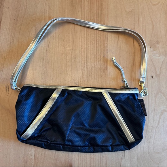 Transversion | Bags | Y2k Black Gold Trimmed Small Shoulder Bag ...
